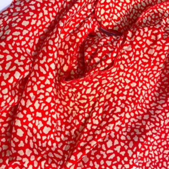 Authentic Vintage Valentino Studio Red White Dress By Jack Mulqueen Silk Unsized - Picture 9 of 9